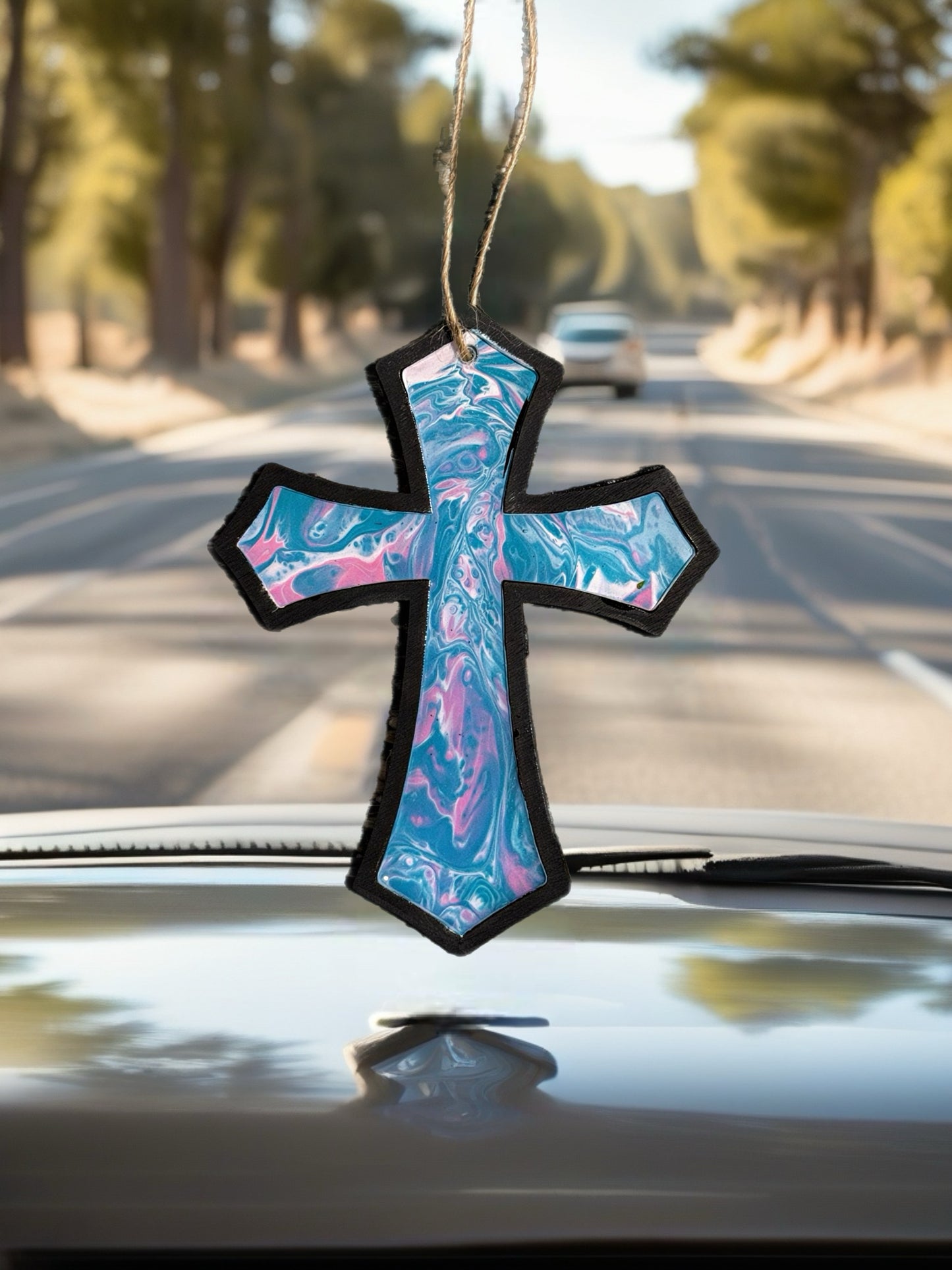 Cotton Candy Sky 5-Inch Wood Cross