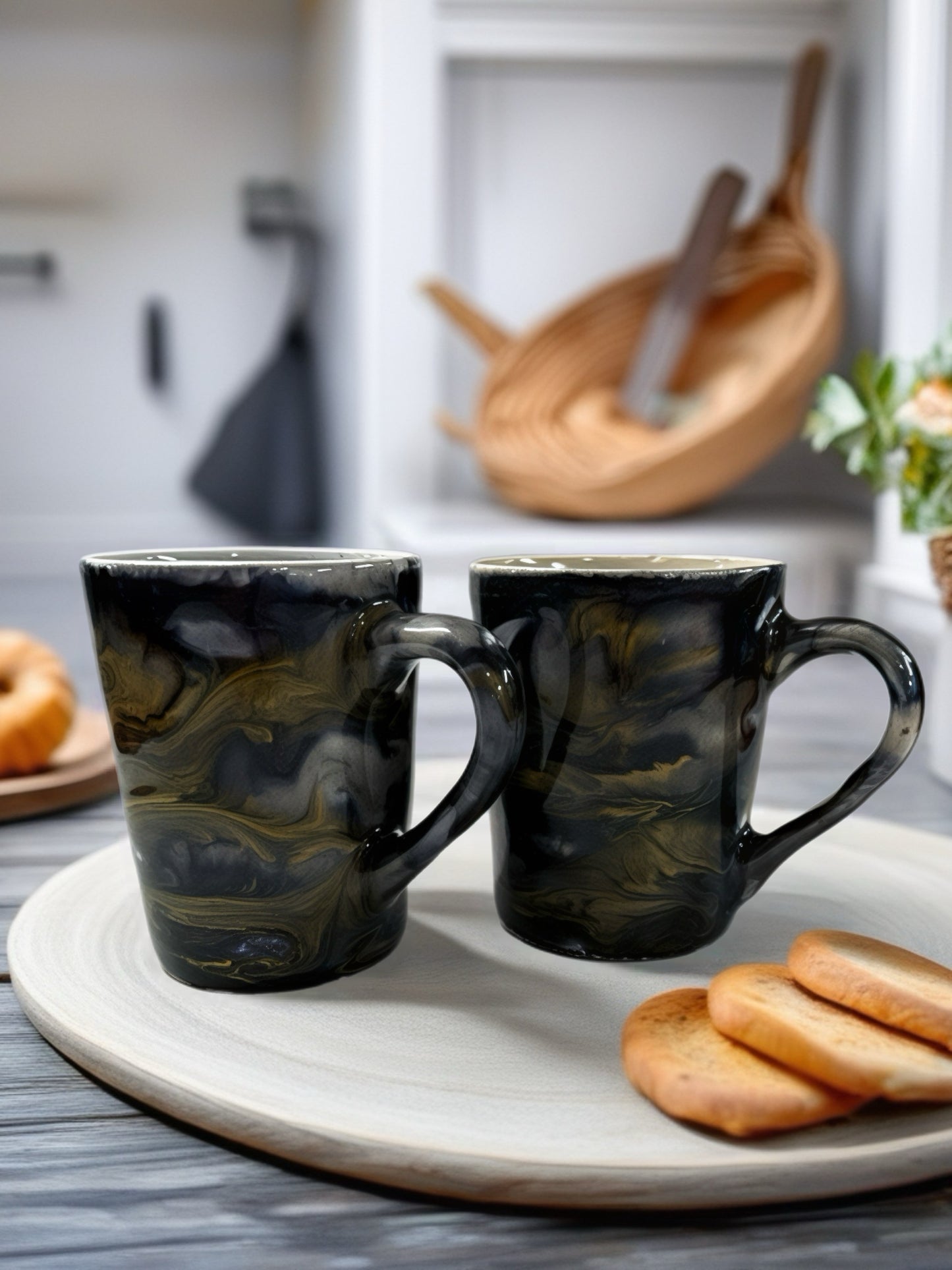 Midnight Nebula Marbled Mug