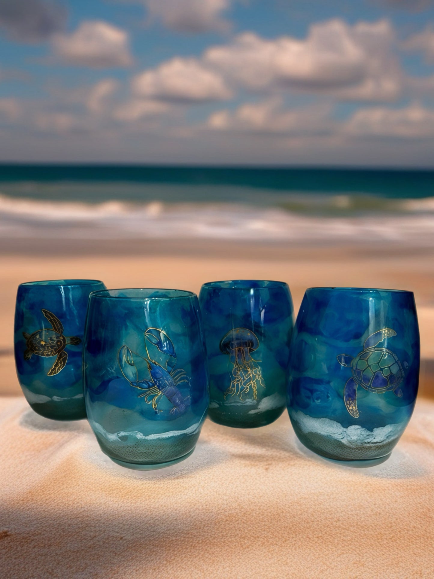 The Celestial Coastal Stemless Wine Glass