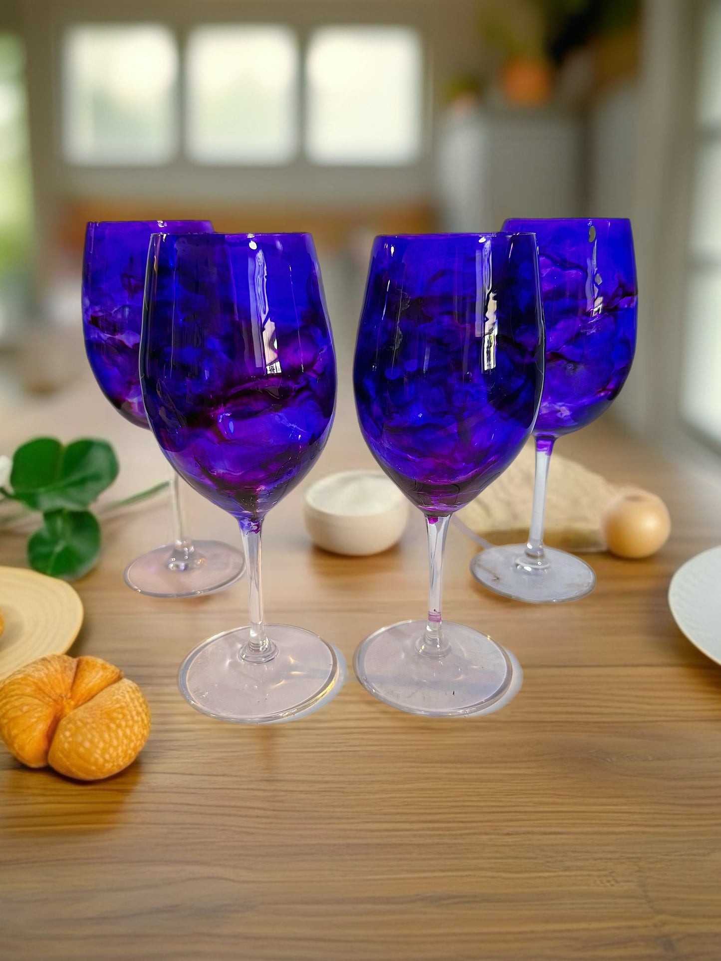 "Royal Amethyst" Handcrafted Artisan Wine Decanter Set
