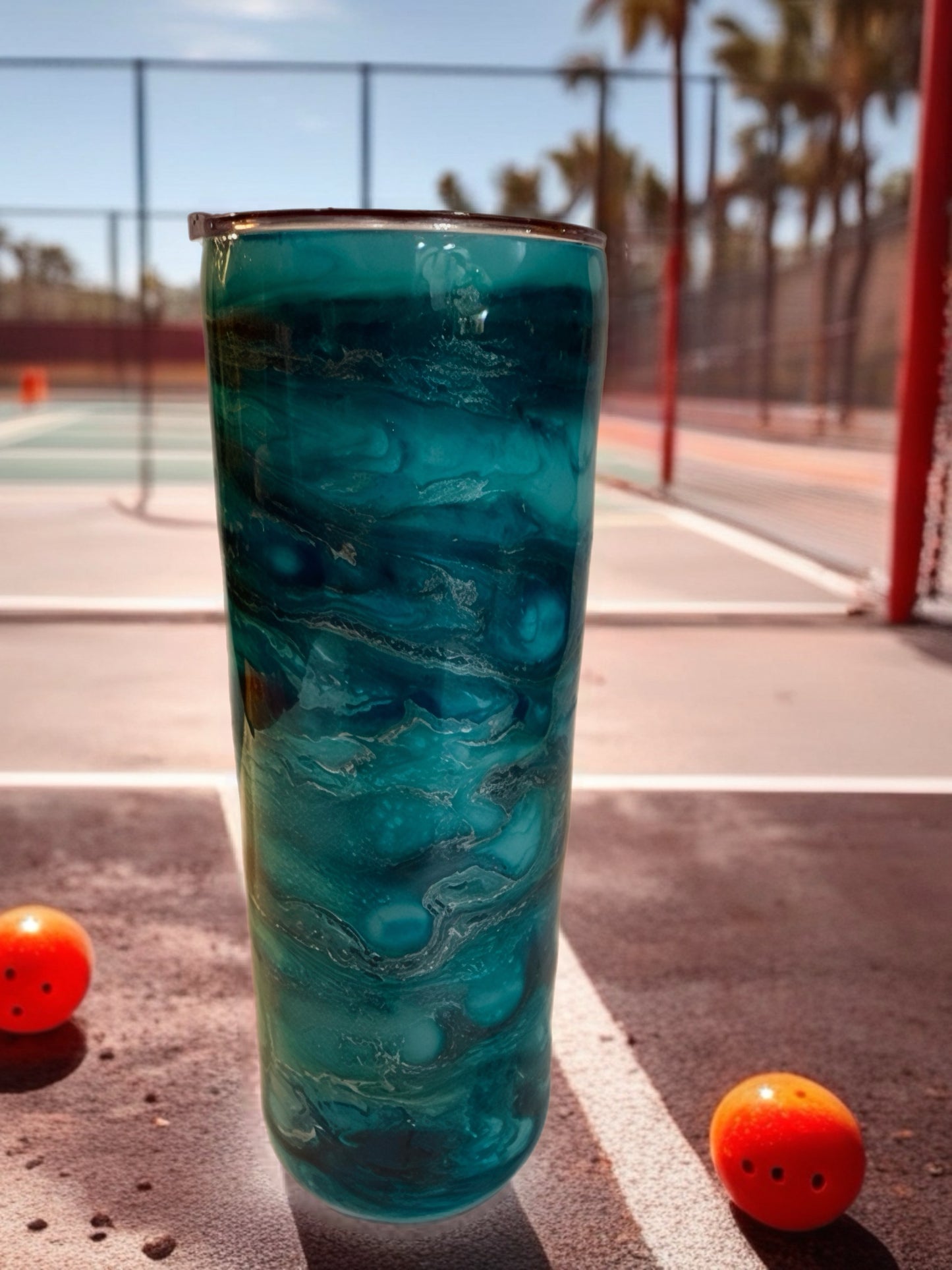 "It's a Pickleball Thing" Holographic Swirl Tumbler