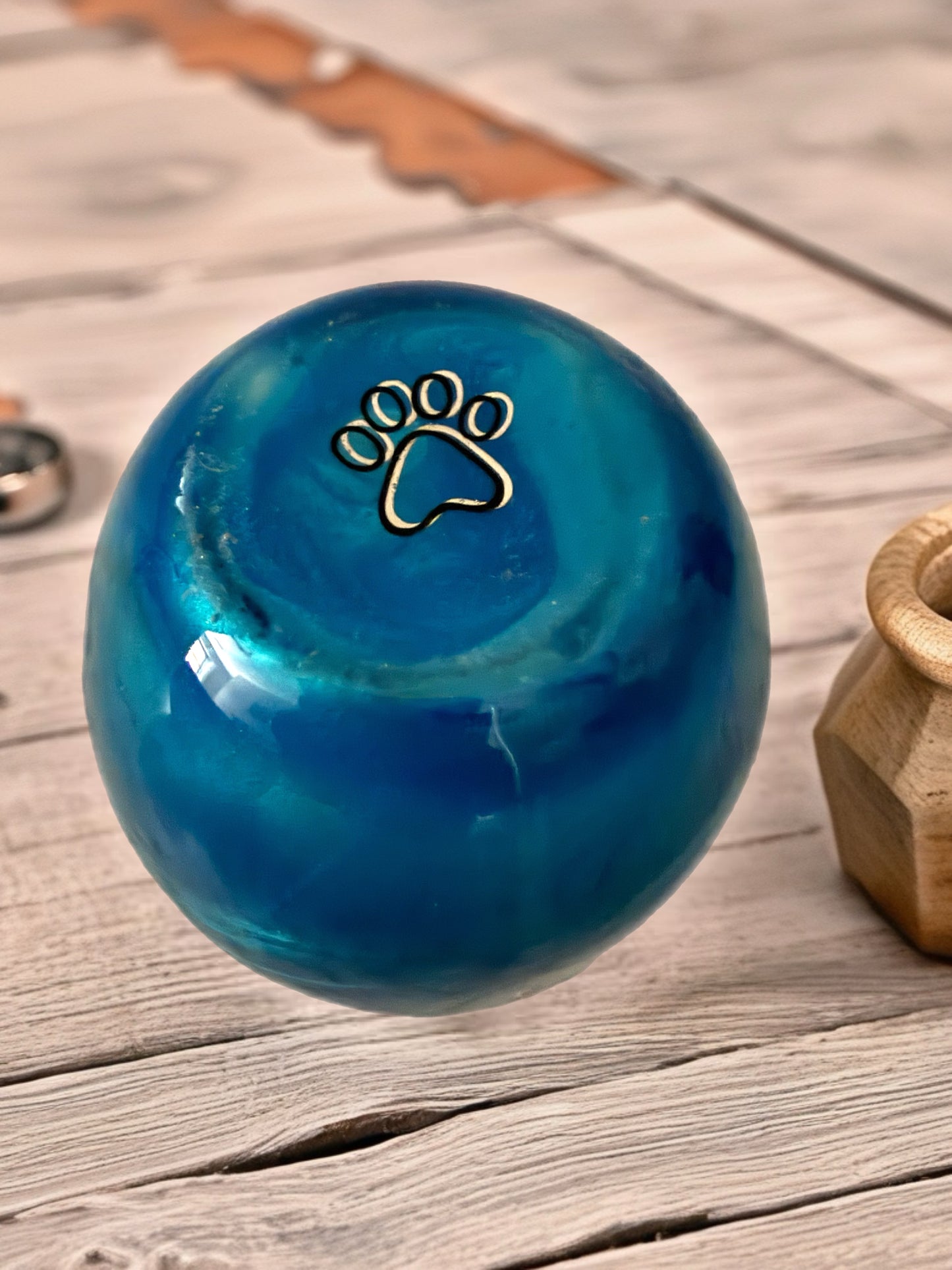 "Purrs & Pinot" Artisan Handcrafted Stemless Wine Glass