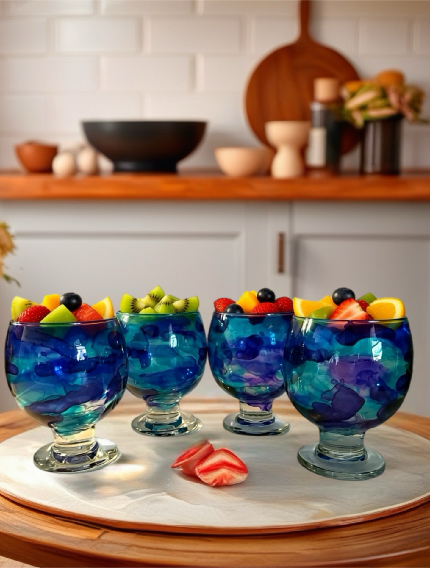 Azure Scoop Dessert Glass