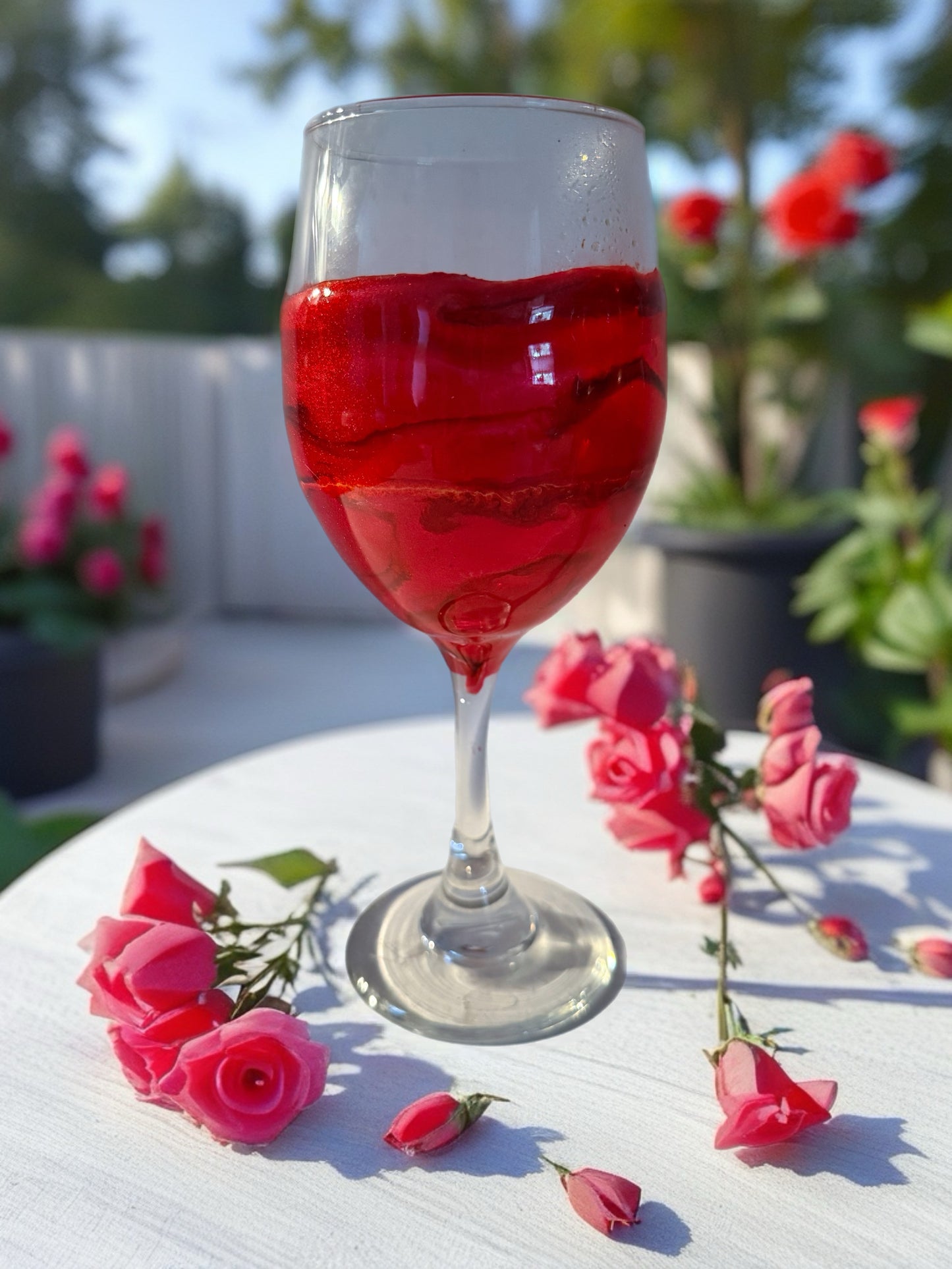 Handcrafted Red Wine Glass