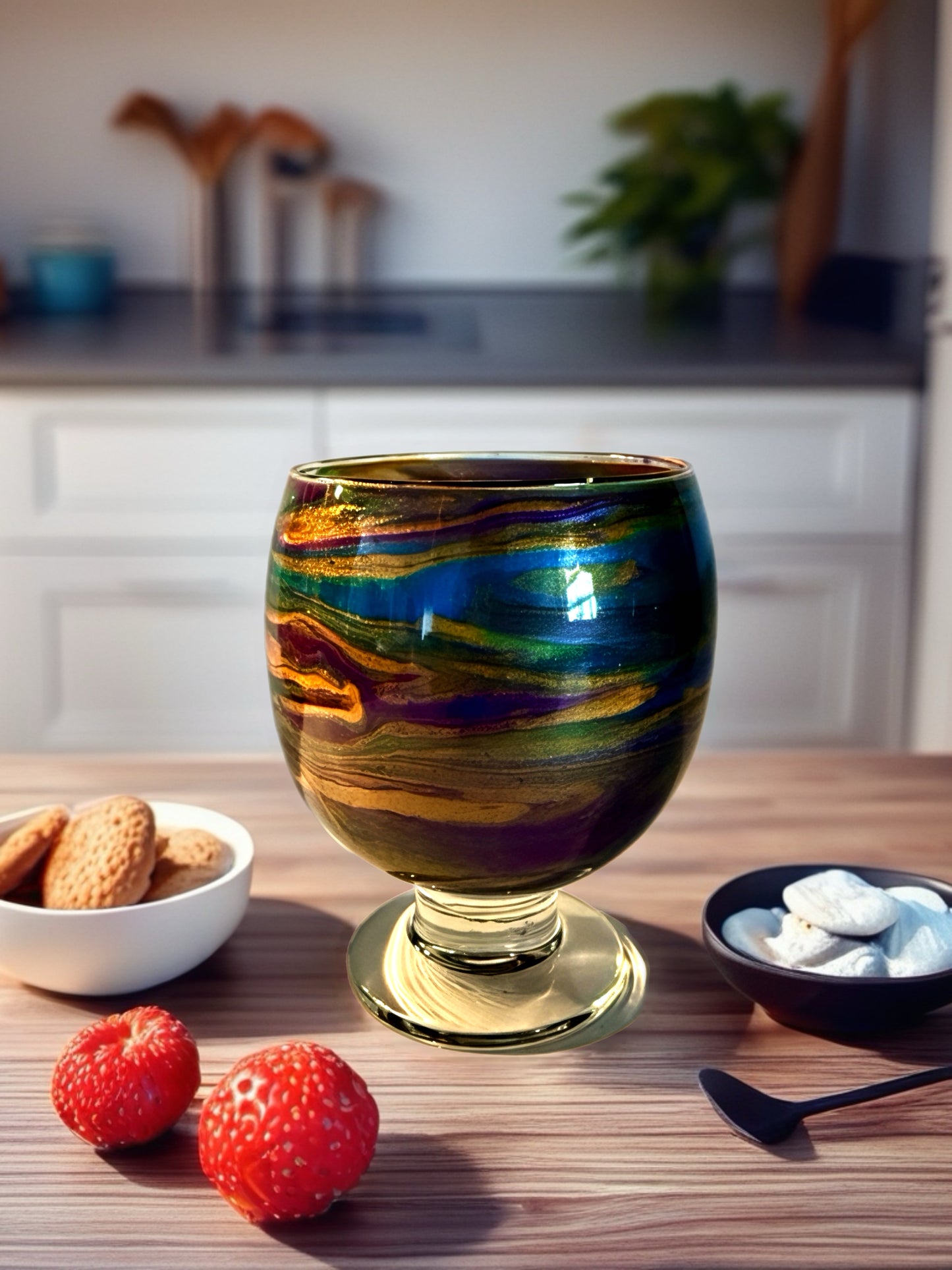 Golden Drift Dessert Glass