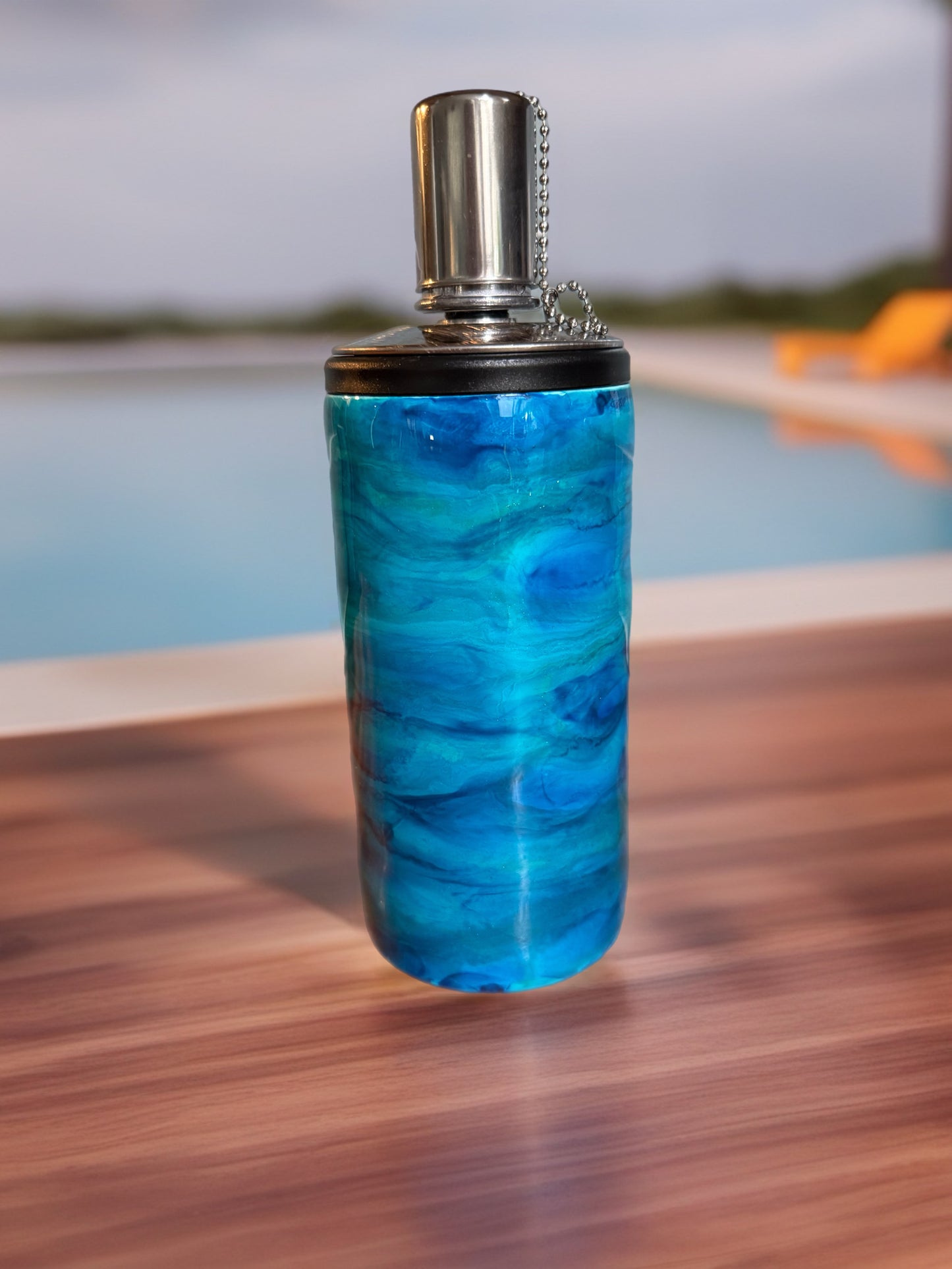 Ocean Swirl 3-in-1 Tiki Torch, Can Cozy & Tumbler