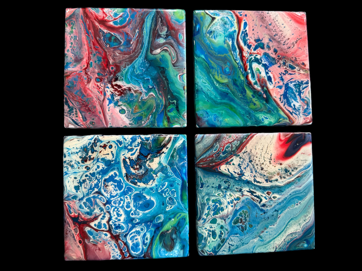 Crimson Tide Artisan Coaster Set