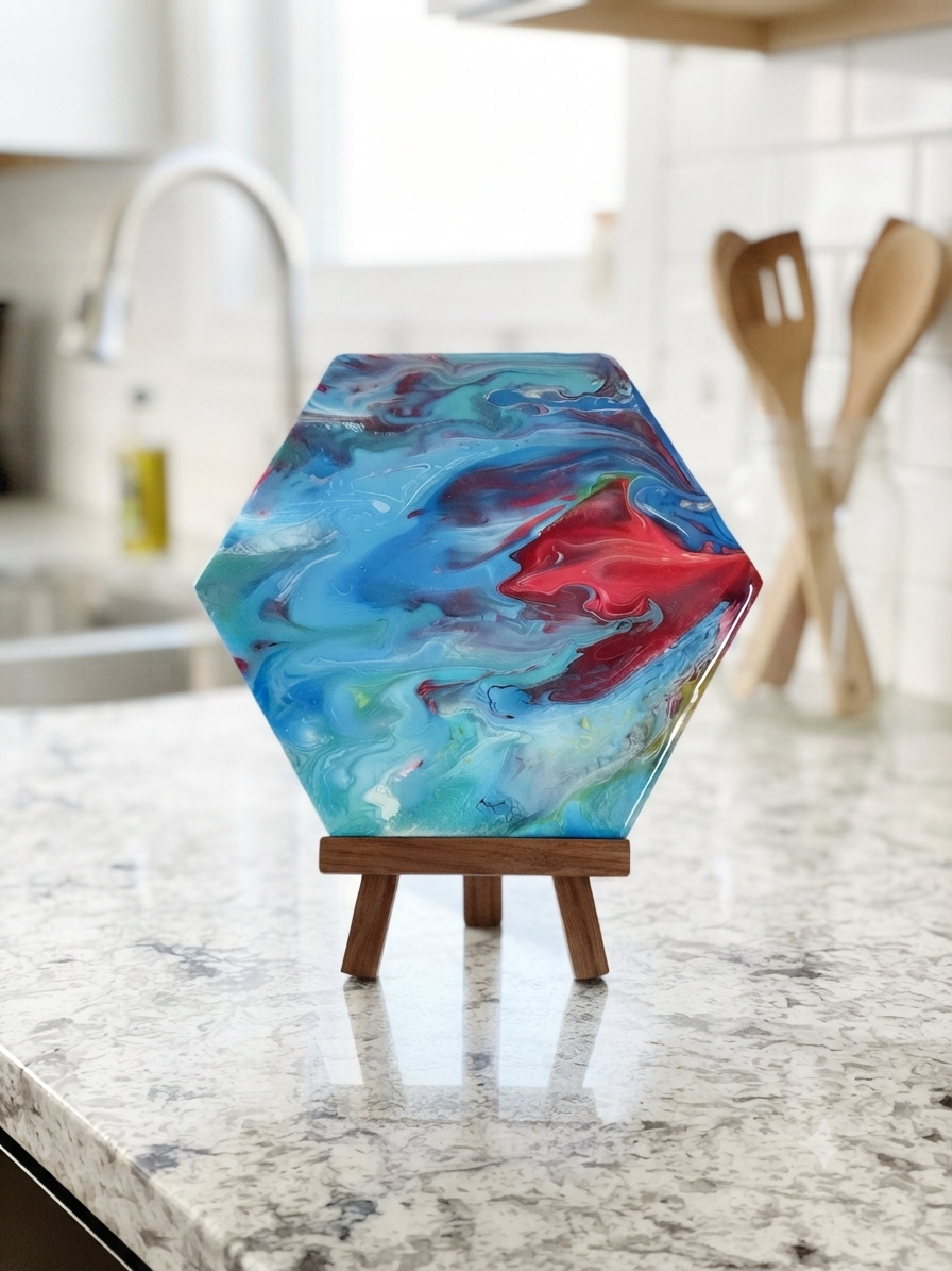 Ocean Sunrise 9-Inch Octagon Trivet