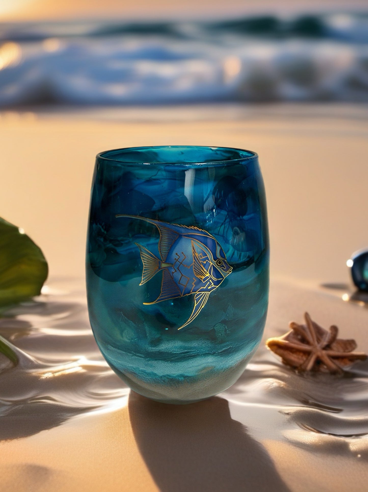 Wonders of the Sea Artisan Wine Glass