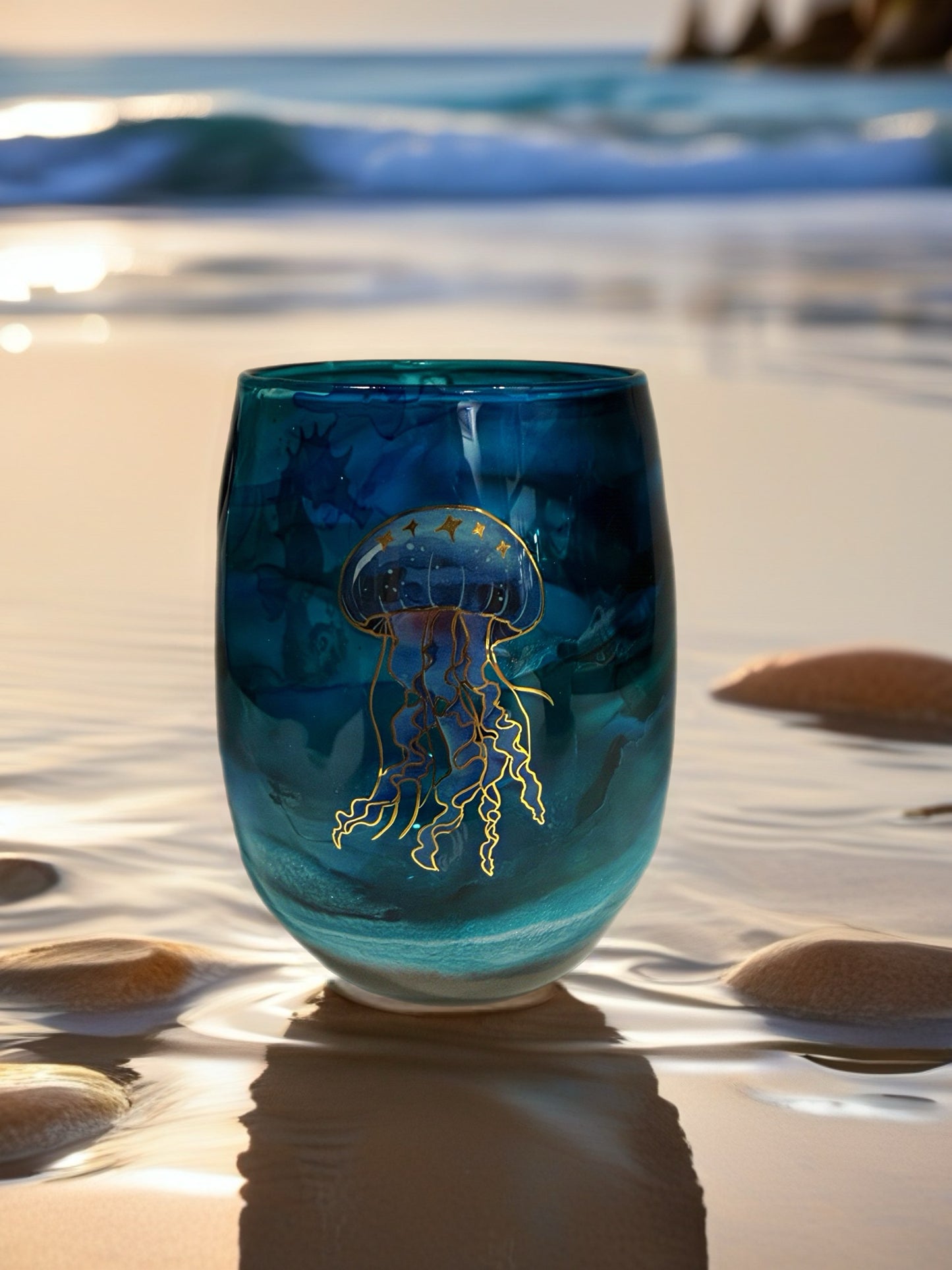 Ocean Glow Marine Wine Glass