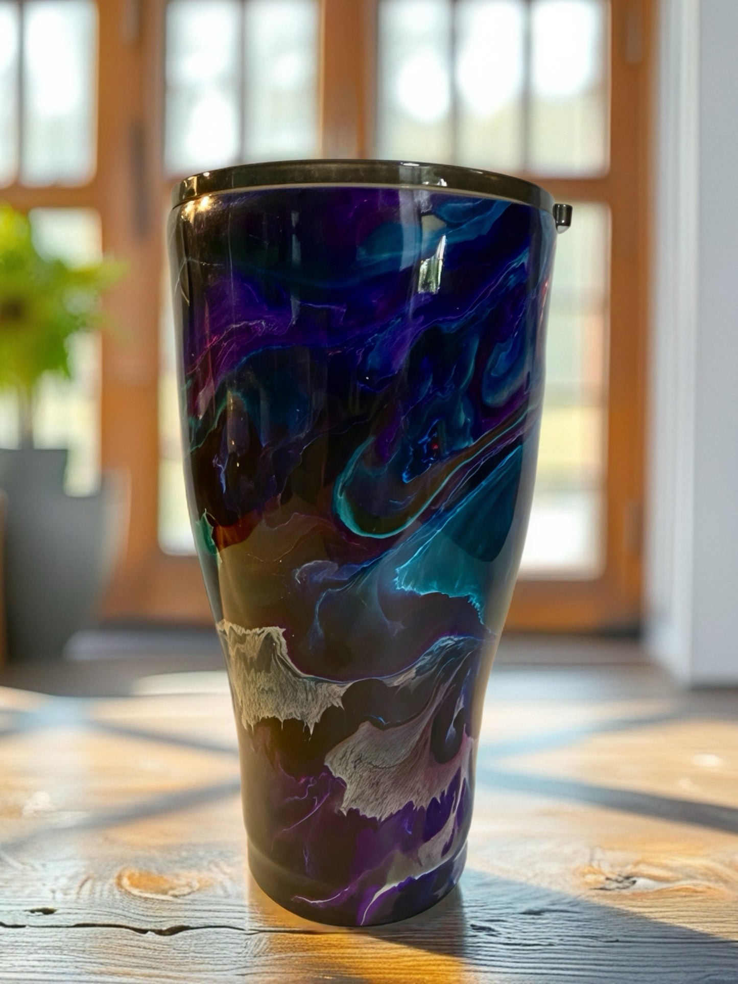Plum teal tumbler