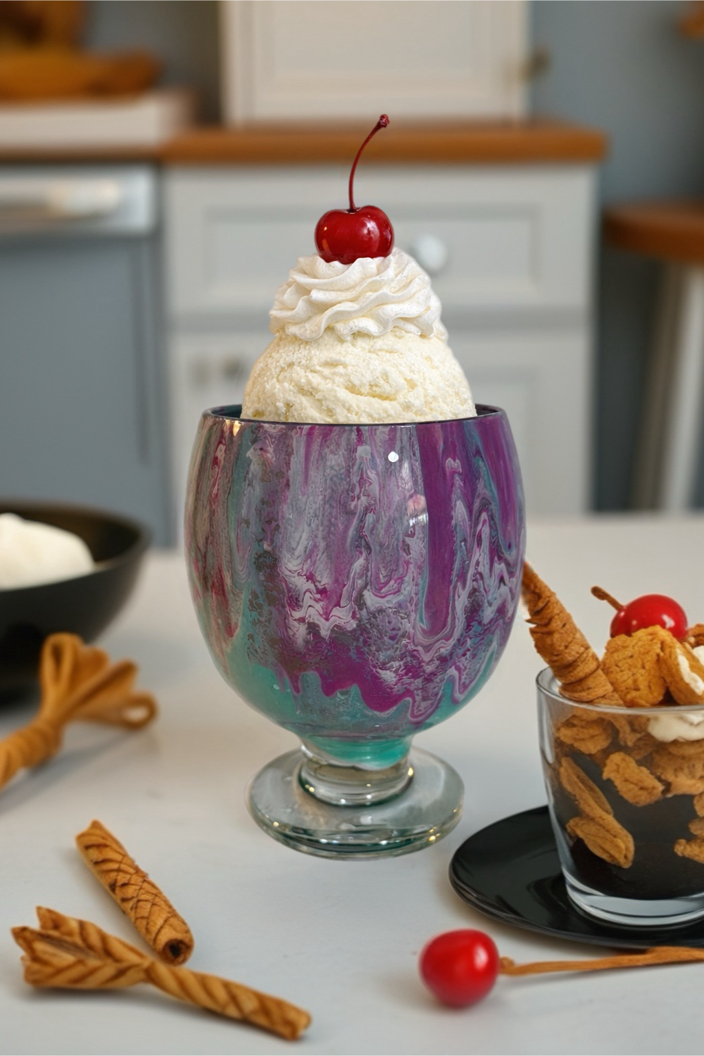 "Berry Swirl" Handcrafted Artisan Dessert Bowl