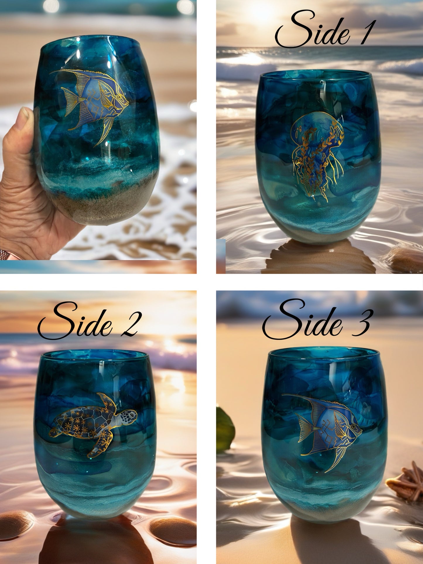 Wonders of the Sea Artisan Wine Glass