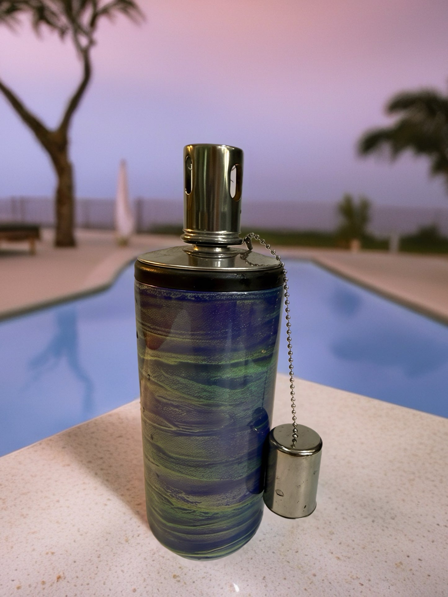 "Twilight Aurora" Handcrafted Artisan Tiki Torch