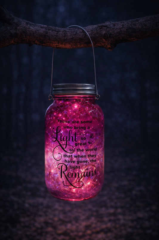 Soft Rose Memorial Solar Lantern