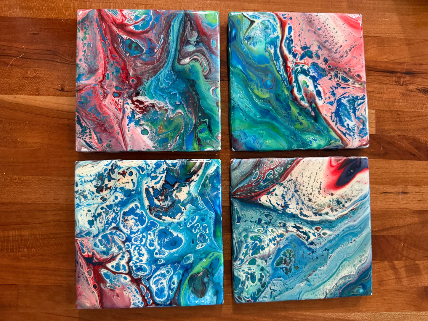 Crimson Tide Artisan Coaster Set