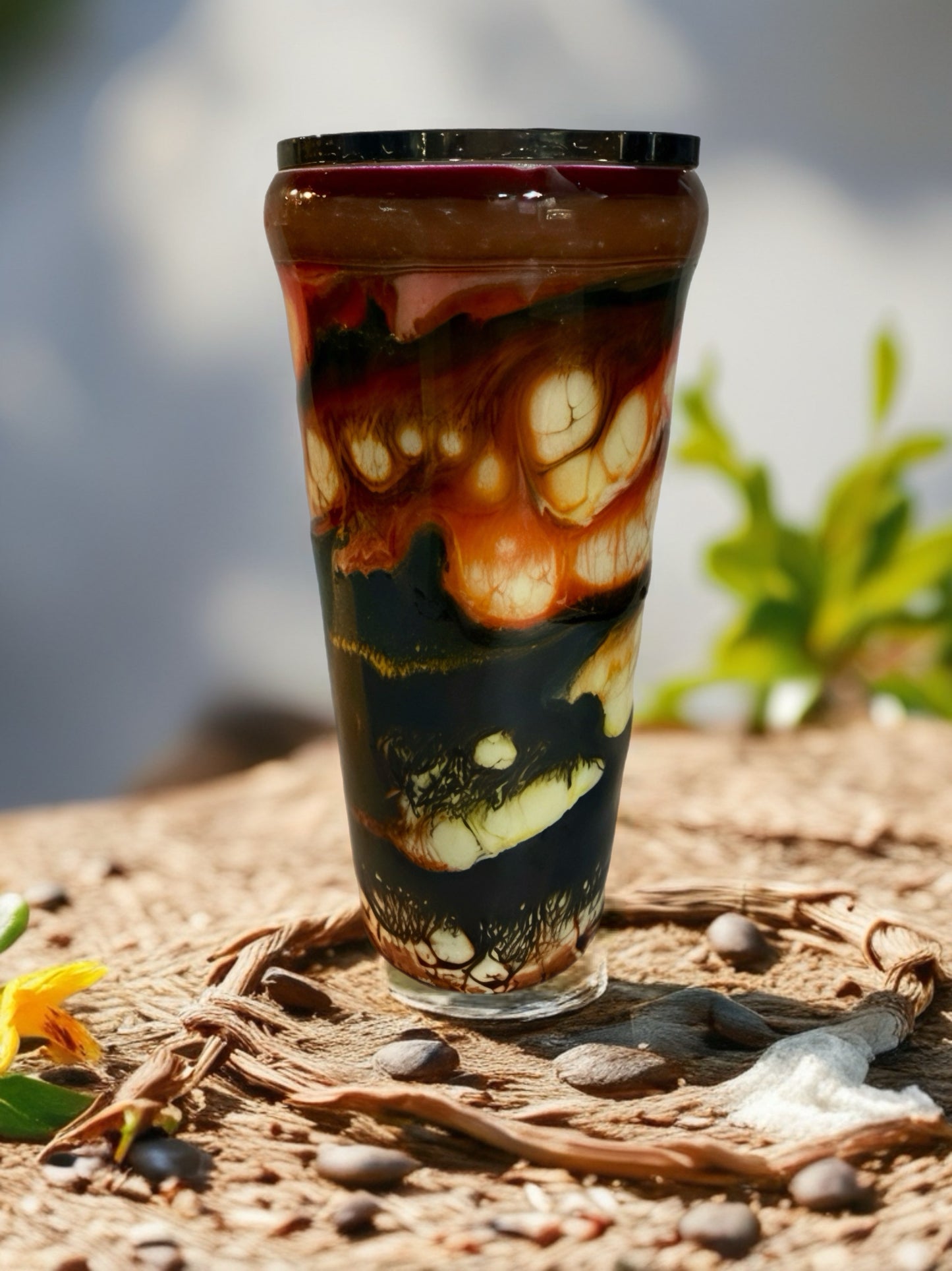 Artisan Coffee‑Swirl Tumbler
