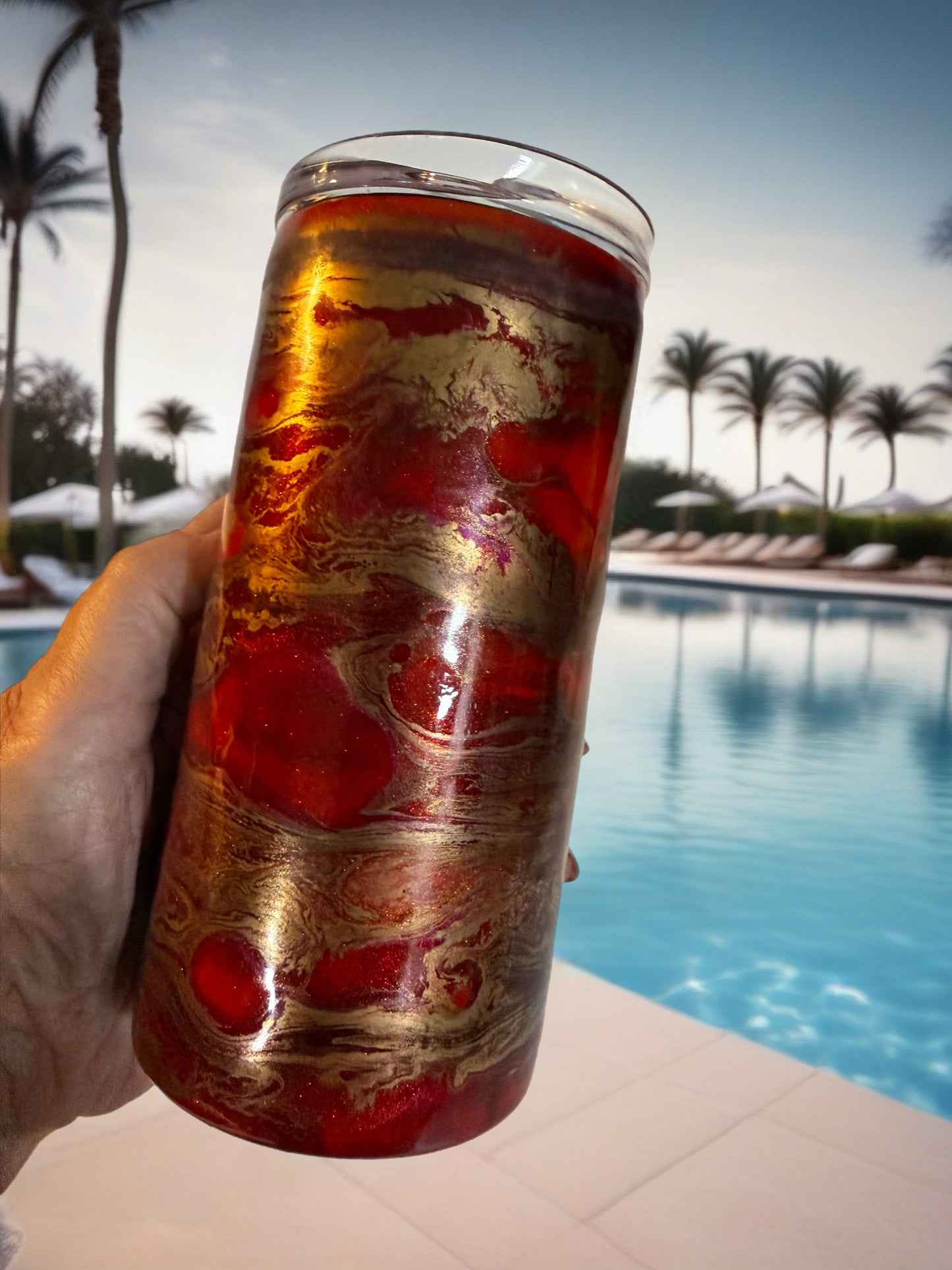 "Molten Ember" Handcrafted Artisan Tiki Torch