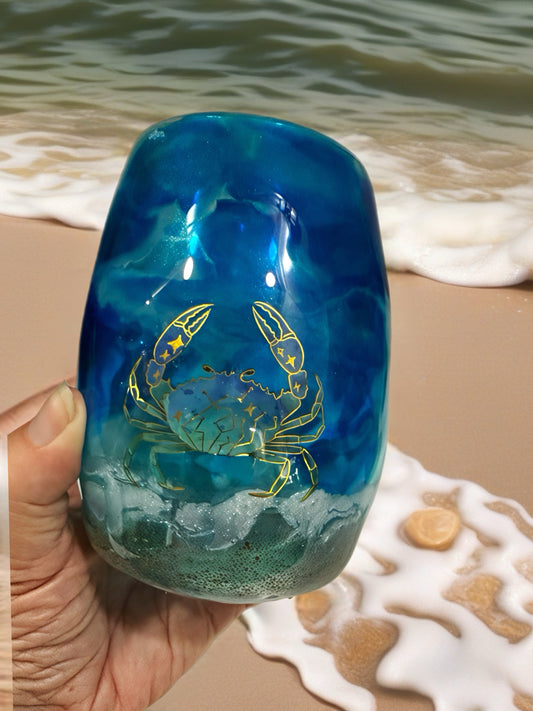 The Celestial Coastal Stemless Wine Glass