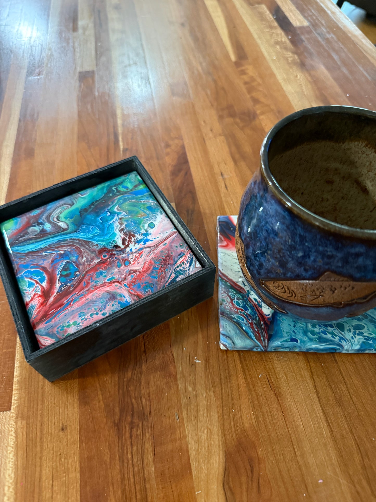 Crimson Tide Artisan Coaster Set