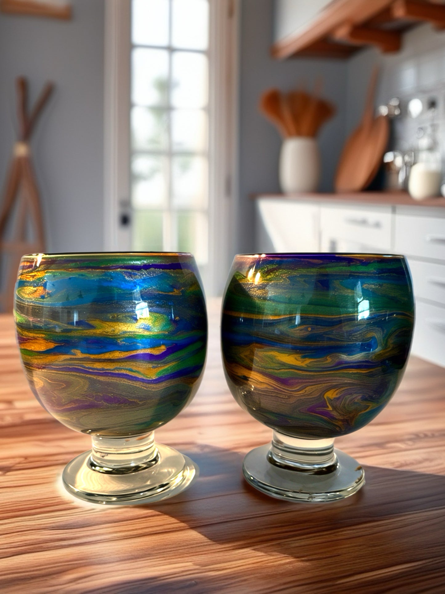 Golden Drift Dessert Glass