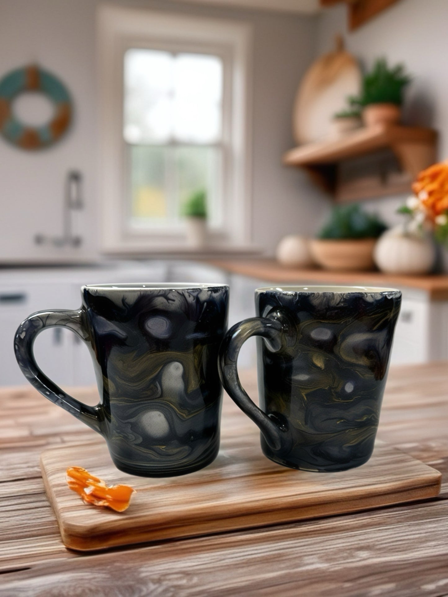 Midnight Nebula Marbled Mug
