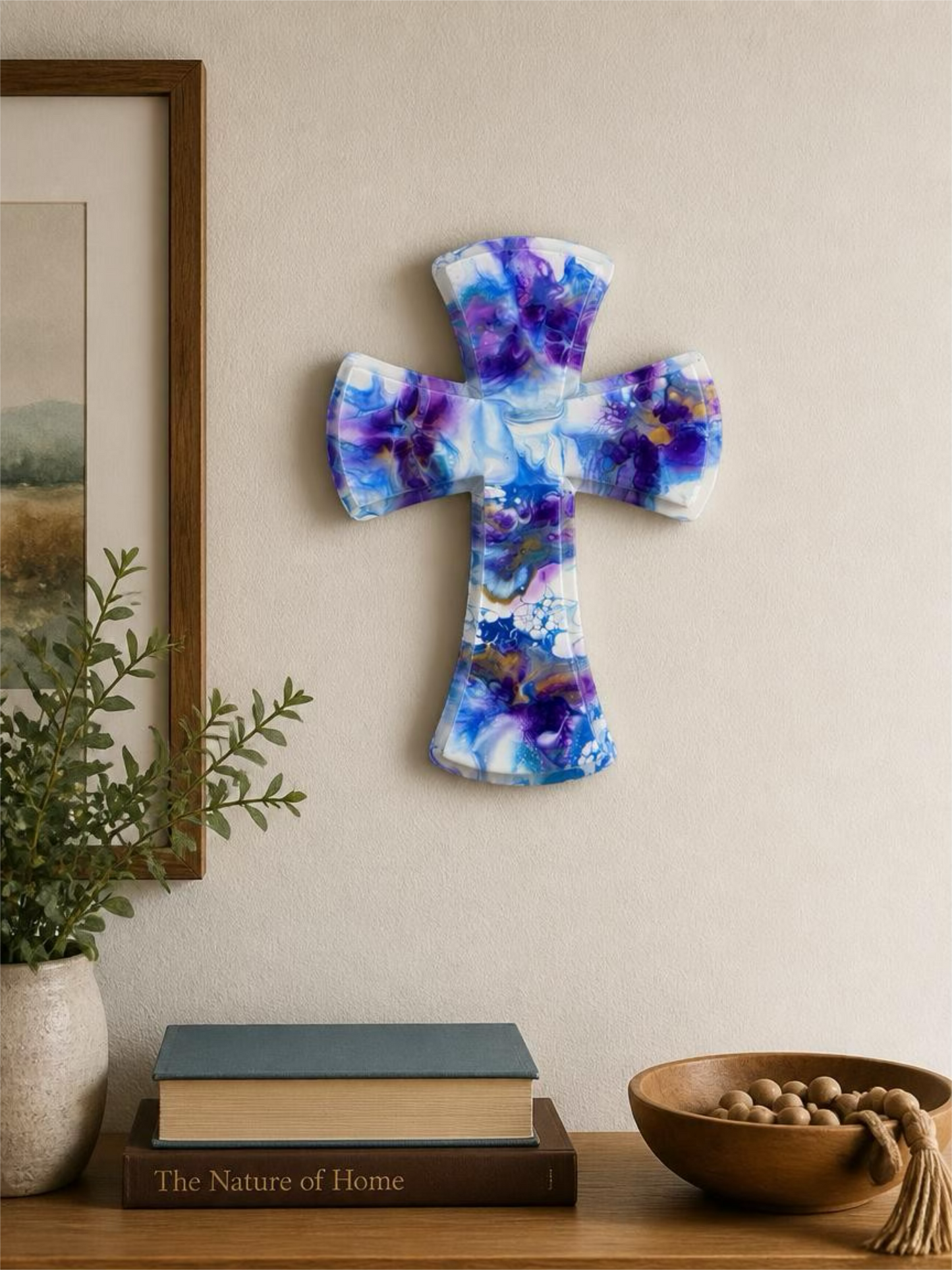 Royal Amethyst 12-Inch Wood Cross