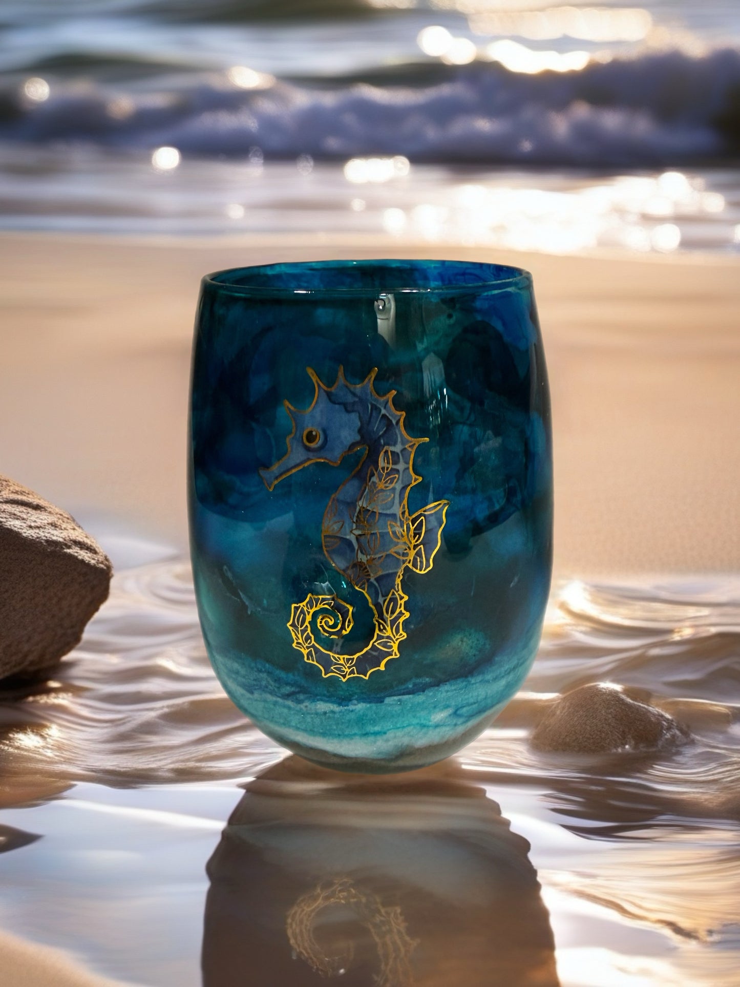 Ocean Glow Marine Wine Glass