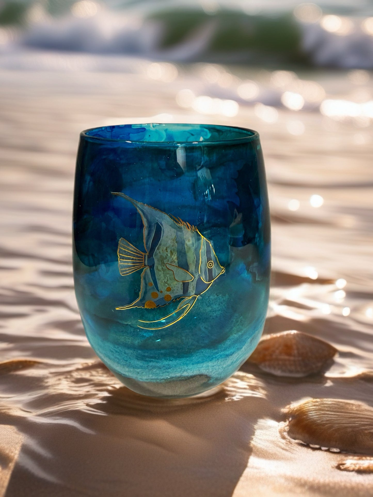 Ocean Glow Marine Wine Glass