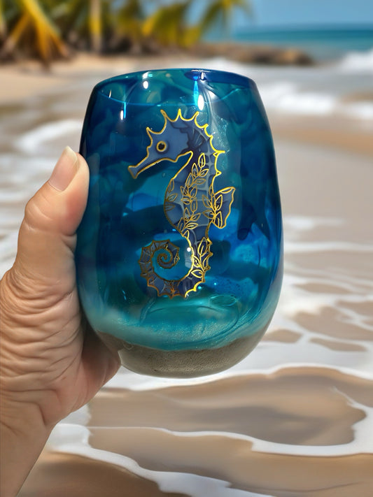 Oceanic Symphony Stemless Wine Glass Collection