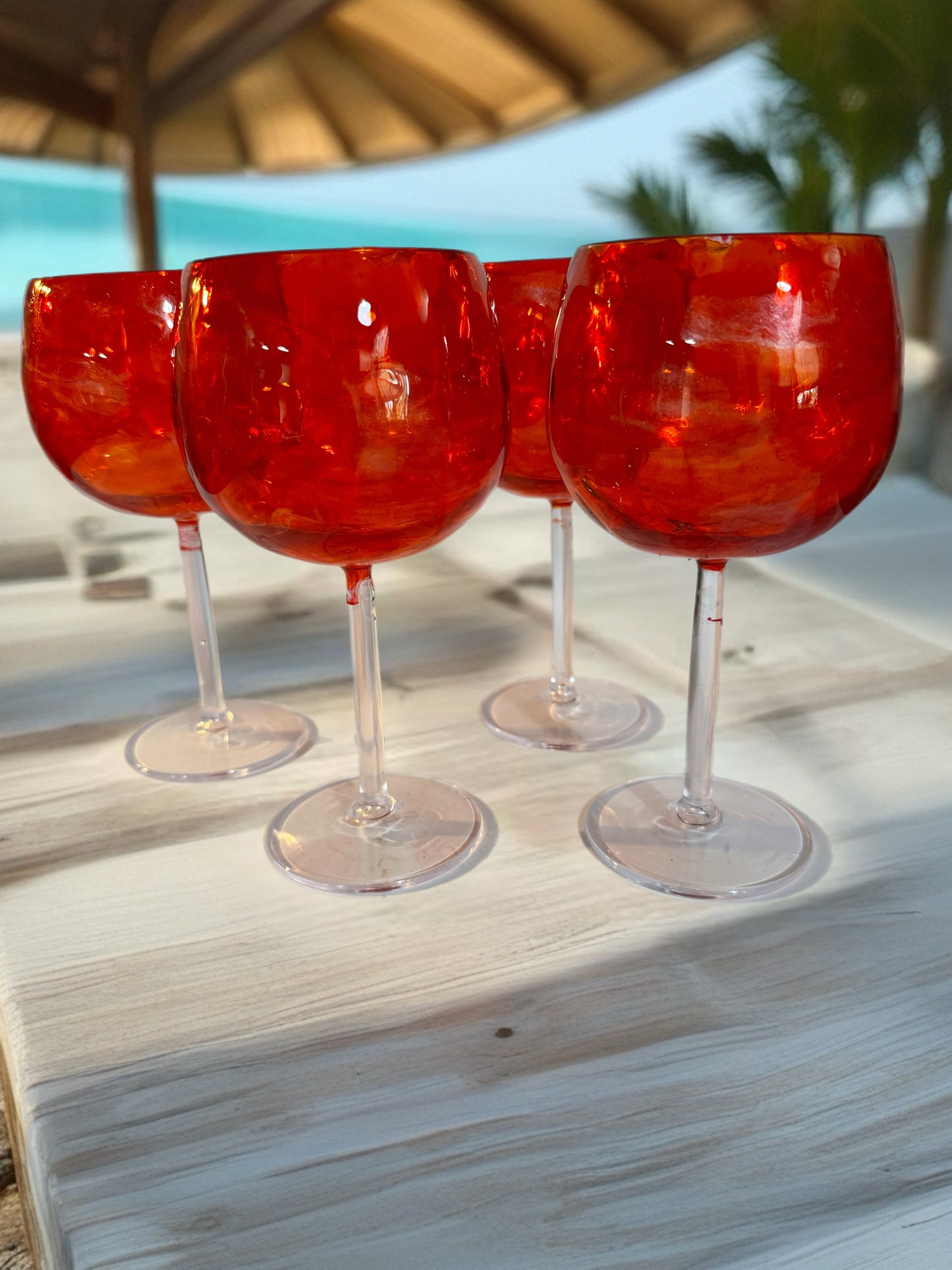 Orange acrylic glass