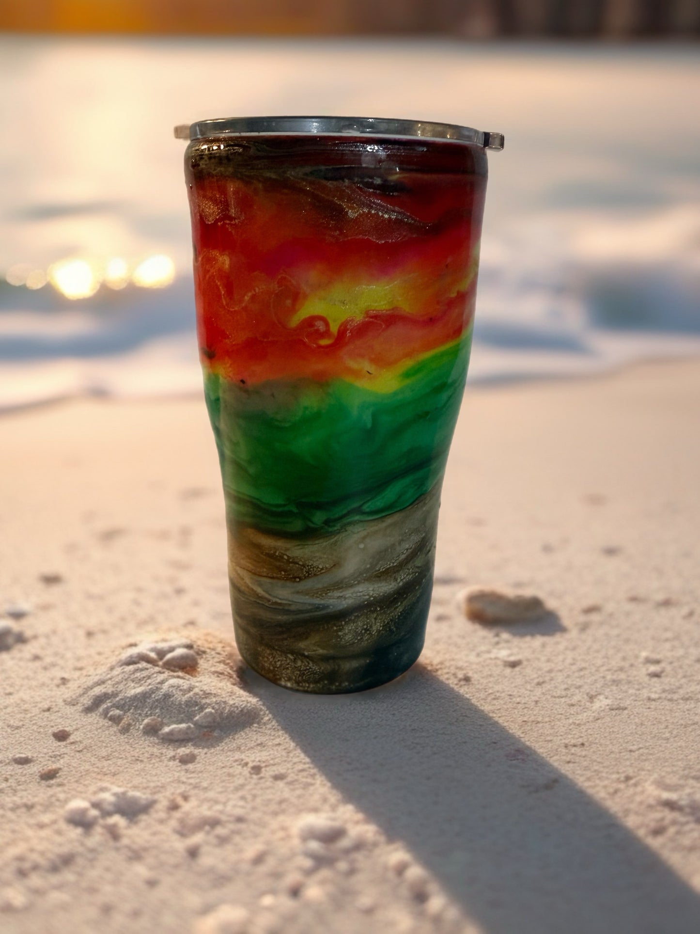 Sunset Lighthouse Stainless Steel Tumbler