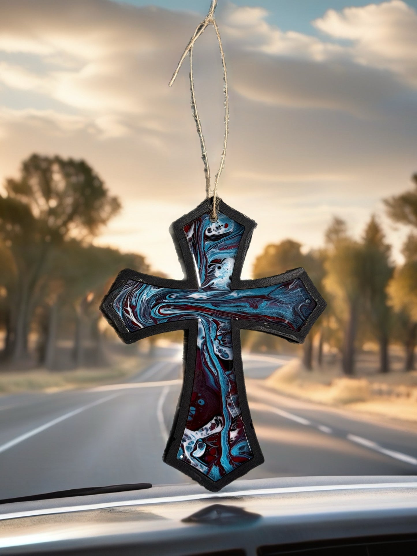 Midnight Patriot 5-Inch Wood Cross