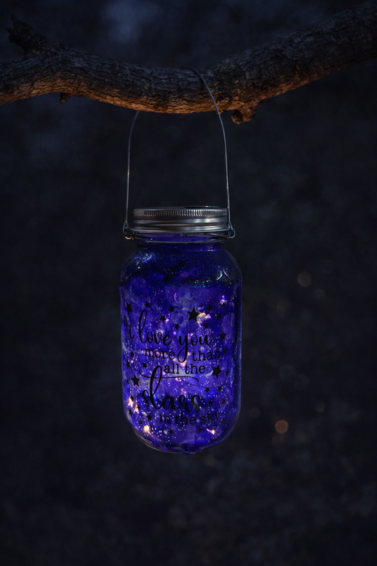 Starry Night "I Love You More" Solar Lantern