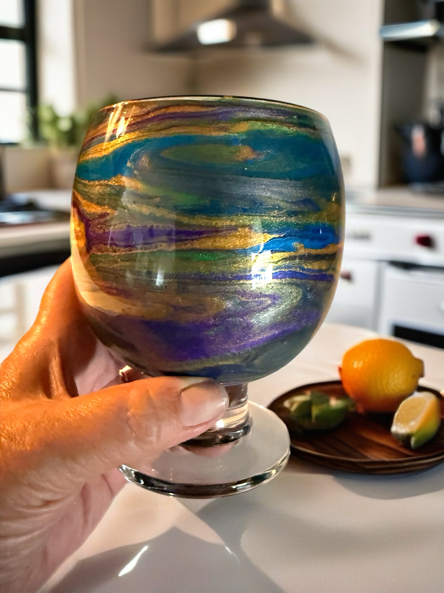 Golden Drift Dessert Glass