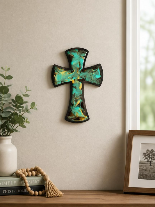 Golden Meadow 12 inch Wall Cross