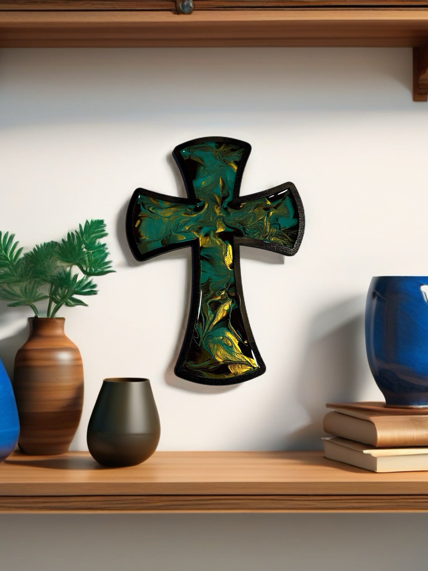 Golden Meadow 12 inch Wall Cross