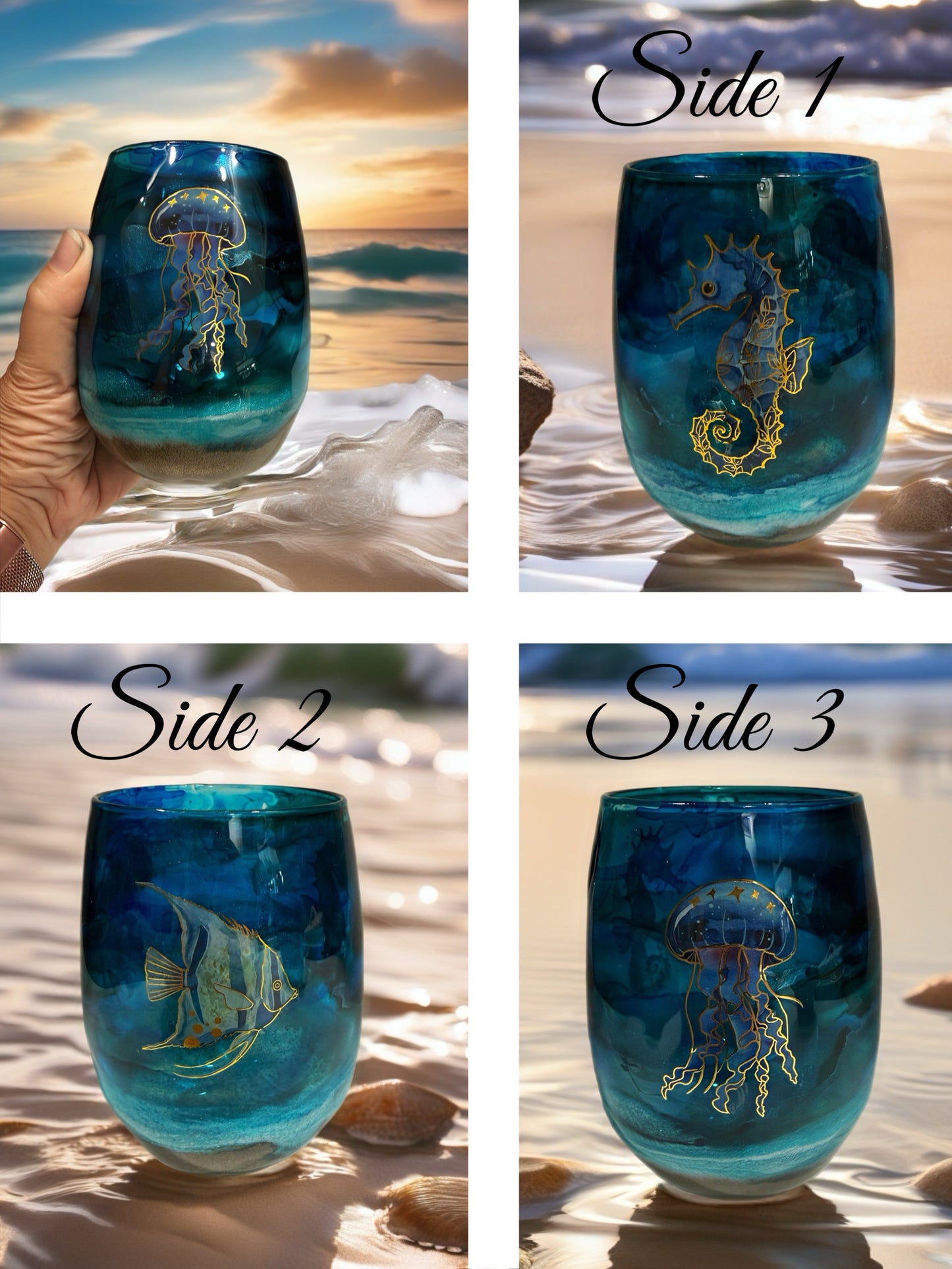 Ocean Glow Marine Wine Glass