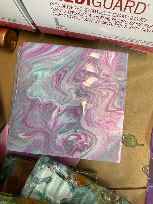 Pastel Dream Marbled Artisan Coaster