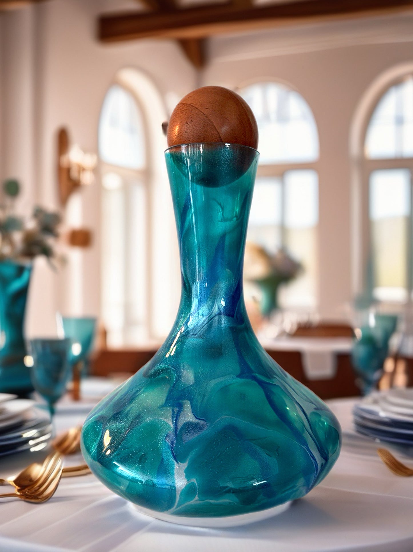 Turquoise Tide Hand‑Crafted Wine Gift Set