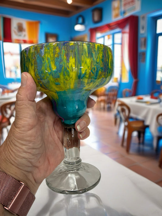 The Canary Swirl Margarita Glass