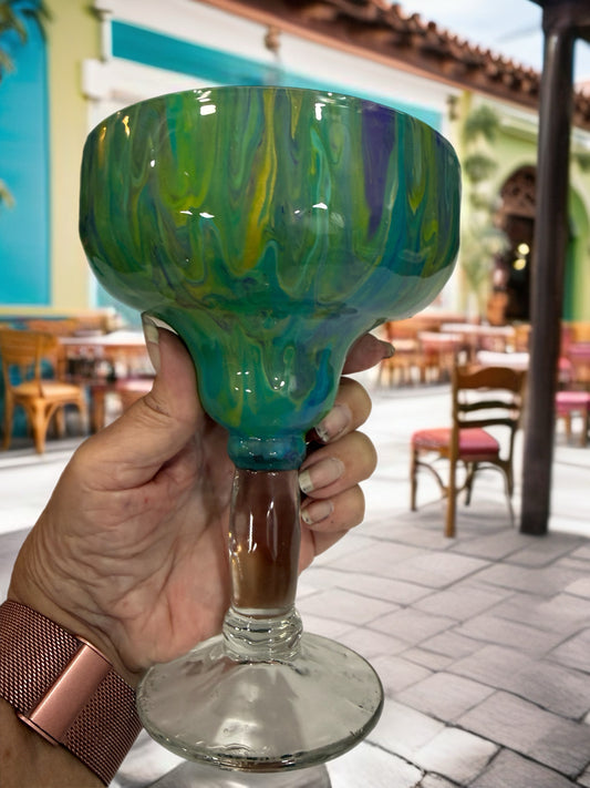 Green Horizon Artisan Margarita Glass