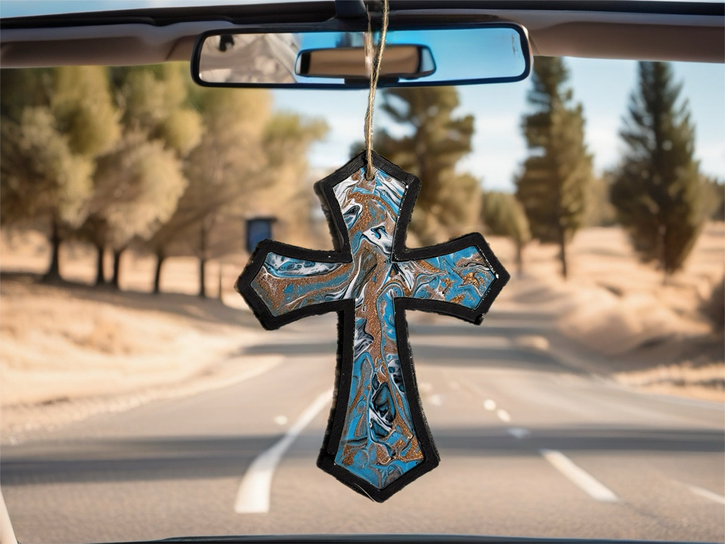 Golden Coastal 5-Inch Wood Cross