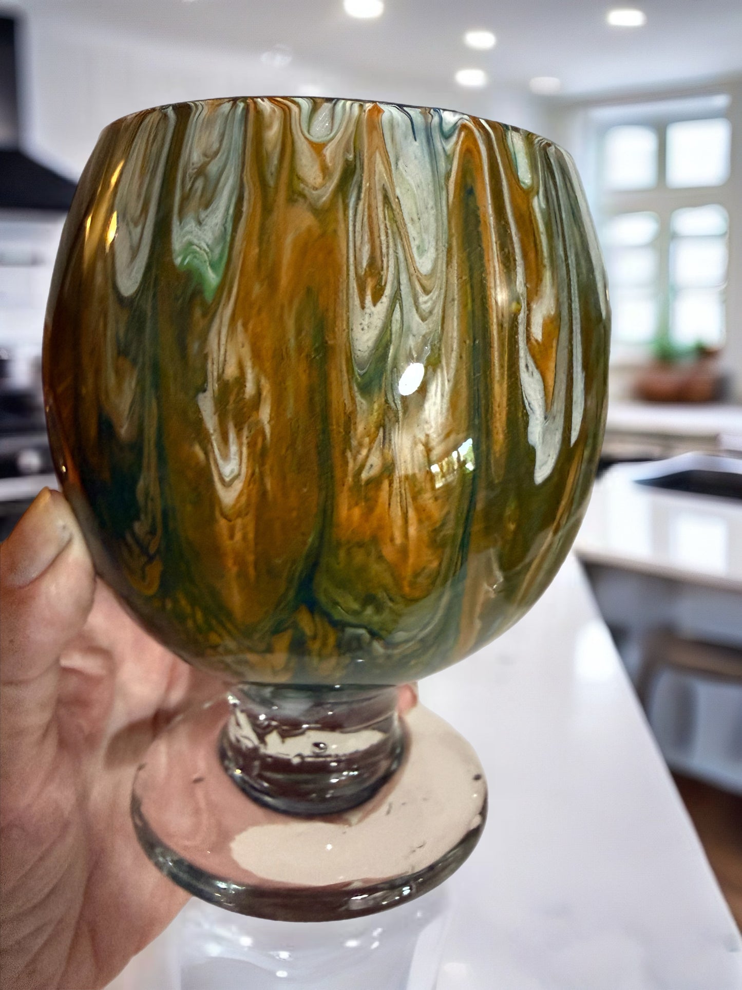 Enchanted Forest Marbled Dessert Bowl