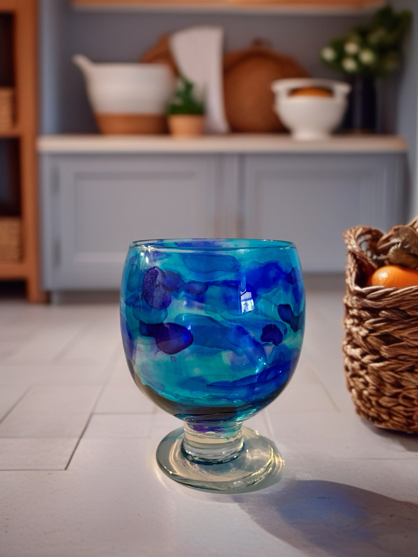 Azure Scoop Dessert Glass