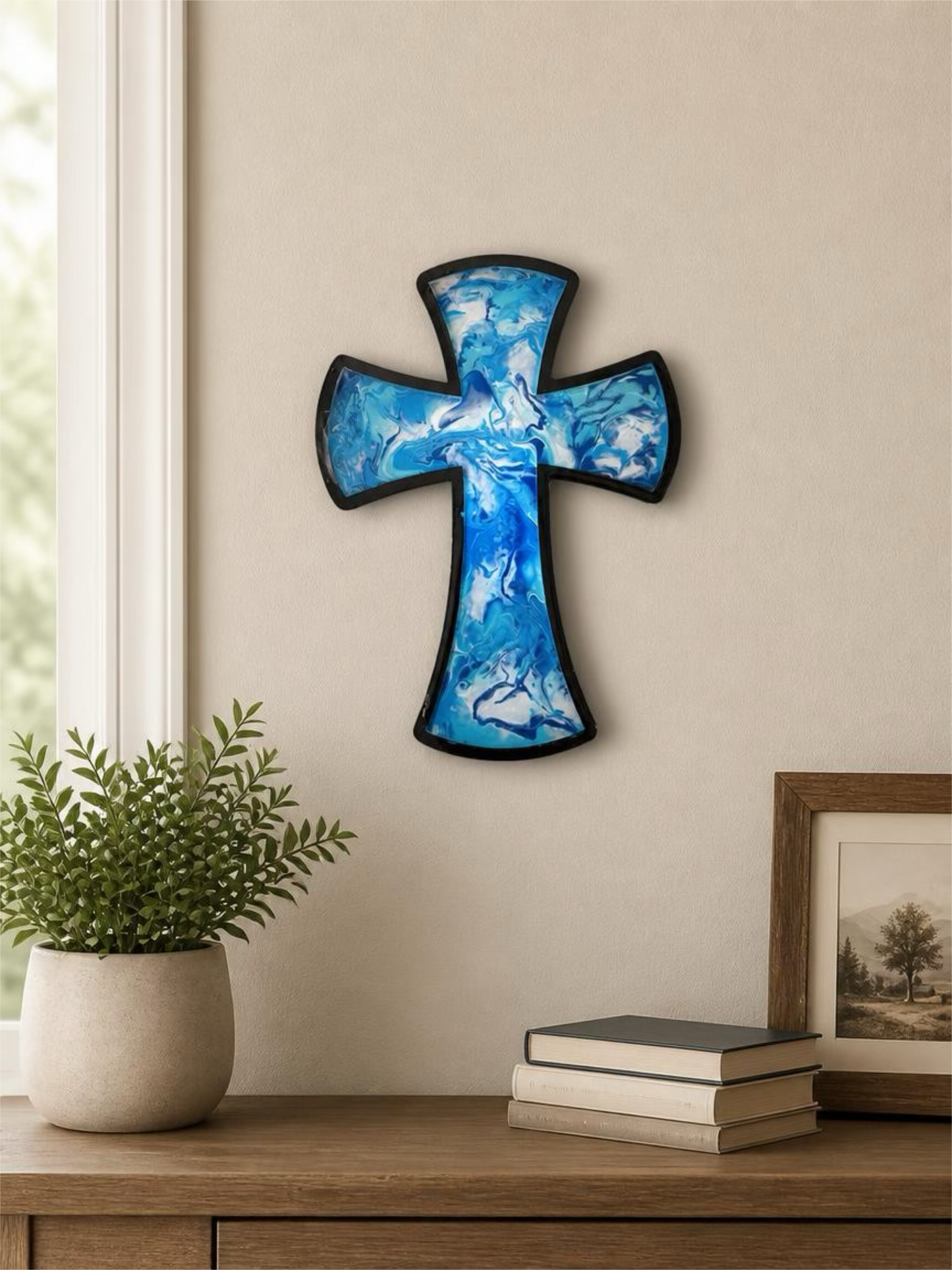 Ocean Breeze 12-Inch Wood Cross