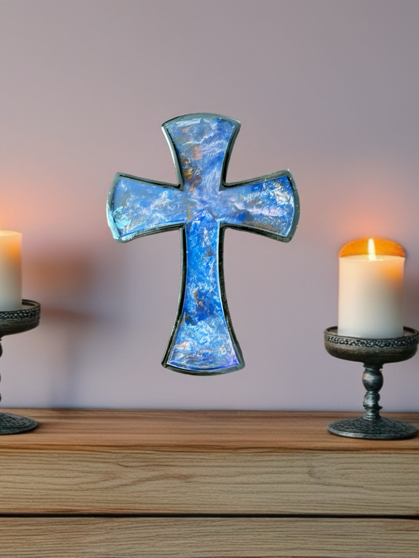 The Lapis Dream Artisan 9-inch Wall Cross
