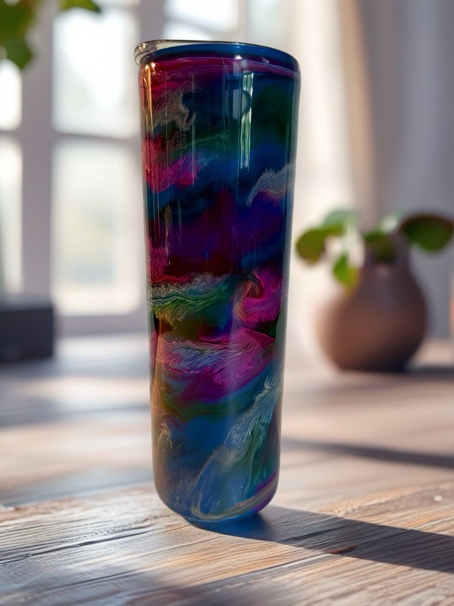 Deep Ocean Marbled Stainless Steel Tumbler