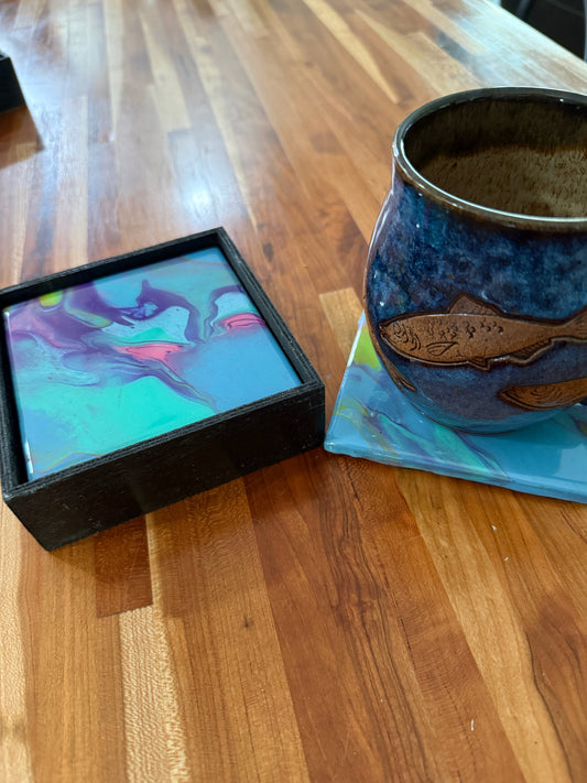 Tropical Nebula Artisan Coaster Set