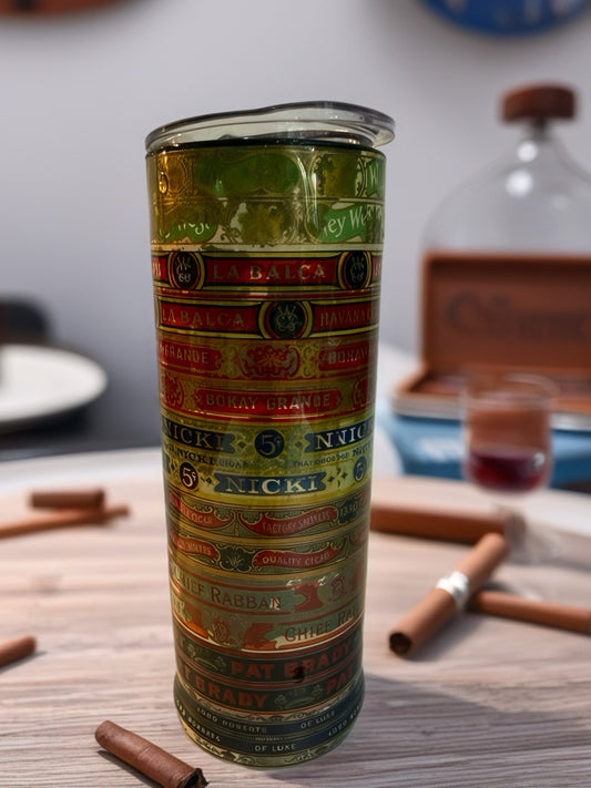 Vintage Cigar Box Bands Tumbler